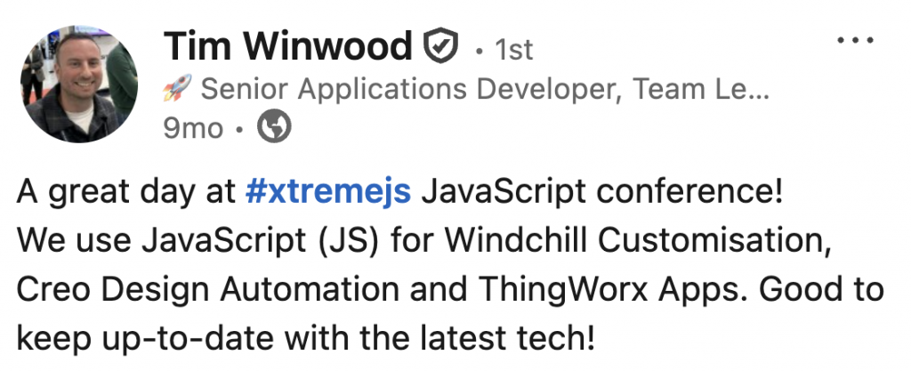 Feedback from Tim